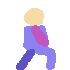 Blobby half complete animation of a pixelated stickman not quite walking
